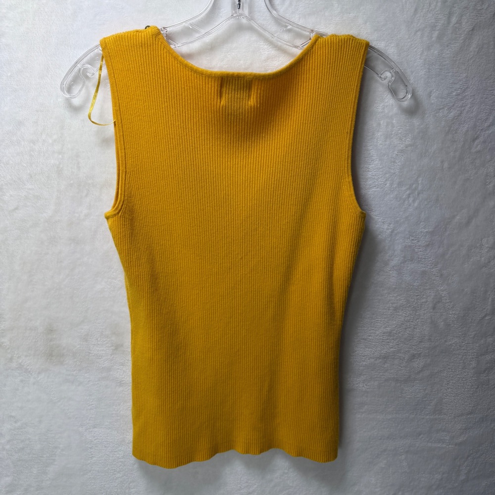 Ruby Rd 2pc Set Black Studded Zip Jacket & Yellow Beaded Tank Top - Picture 6 of 12